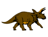Desenho Tricerátopo pintado por dinossaro do gabriel o me