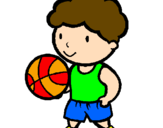 Desenho Jogador de basquete pintado por carolina