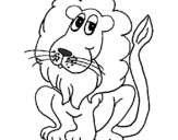 Desenho Leão pintado por leao
