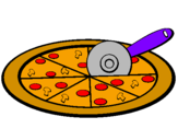 Desenho Pizza pintado por nairene