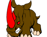 Desenho Rinoceronte II pintado por gustavo