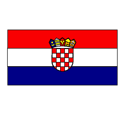 Desenho Croácia pintado por CRO