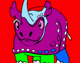 Desenho Rinoceronte pintado por LETYCIA