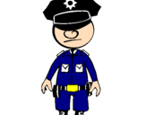 Desenho Agente de polícia pintado por Gildo