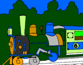 Desenho Locomotiva  pintado por RAUL