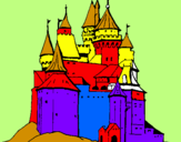 Desenho Castelo medieval pintado por tiaretiare