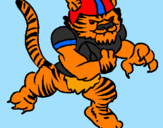 Desenho Jogador tigre pintado por pedro