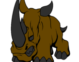 Desenho Rinoceronte II pintado por jose LUIS