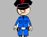 Desenho Agente de polícia pintado por gerson