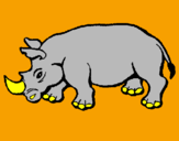 Desenho Rinoceronte pintado por victor
