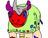 Desenho Rinoceronte pintado por TIAGO