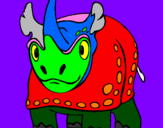 Desenho Rinoceronte pintado por giovanni