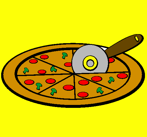 Desenho Pizza pintado por gabriel