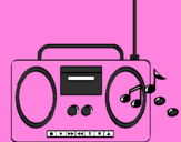 Desenho Radio cassette 2 pintado por emanuele  caldas