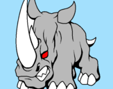 Desenho Rinoceronte II pintado por big maia