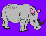 Desenho Rinoceronte pintado por tiago lima dias