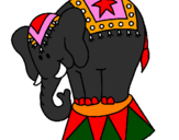 Desenho Elefante a actuar pintado por ana rafa ELEFANTE EDSON