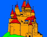 Desenho Castelo medieval pintado por Joel Salgueiro Martins