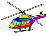 Desenho Helicoptero  pintado por colorido