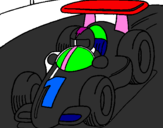 Desenho Carro de corrida pintado por luiza