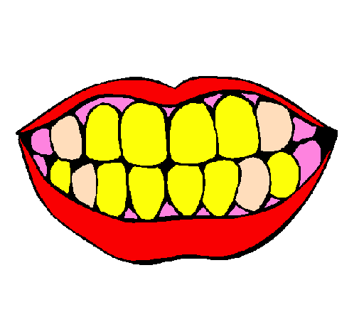 Desenho Boca e dentes pintado por Importante a  saúde bucal