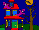 Desenho Casa do terror pintado por Entony S. Camargo