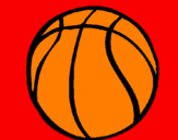 Desenho Bola de basquete pintado por marcela 8 anos
