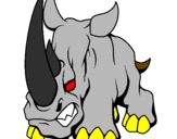 Desenho Rinoceronte II pintado por jones