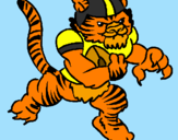 Desenho Jogador tigre pintado por Daniel Carvalho