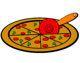 Desenho Pizza pintado por nycolas