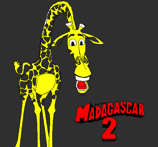 Desenho Madagascar 2 Melman pintado por ben100