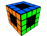 Desenho Cubo de Rubik pintado por viniiii