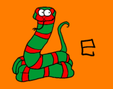 Desenho Serpente pintado por dudinha