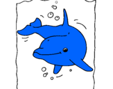 Desenho Golfinho pintado por flipper
