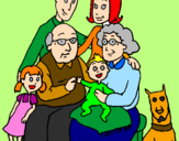 Desenho Família pintado por hyu
