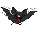 Desenho Morcego com a língua de fora pintado por Victor