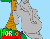 Desenho Horton pintado por dino