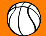 Desenho Bola de basquete pintado por cristena
