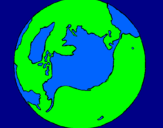 Desenho Planeta terra pintado por ana