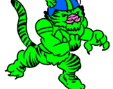 Desenho Jogador tigre pintado por s.,,mmmvmvmmmwaq 