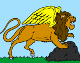 Desenho Leão alado pintado por Quimera