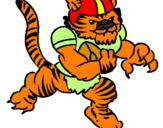 Desenho Jogador tigre pintado por nelson