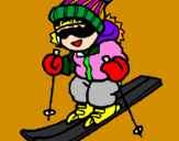 Desenho Menino a esquiar pintado por LETICIA