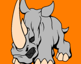 Desenho Rinoceronte II pintado por rafael