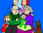 Desenho Família pintado por ana