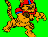Desenho Jogador tigre pintado por felipe