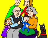 Desenho Família pintado por Marininha