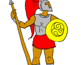 Desenho Guerreiro troiano pintado por Hoplita