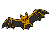 Desenho Morcego a voar pintado por Rafaela