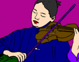 Desenho Violinista pintado por emily